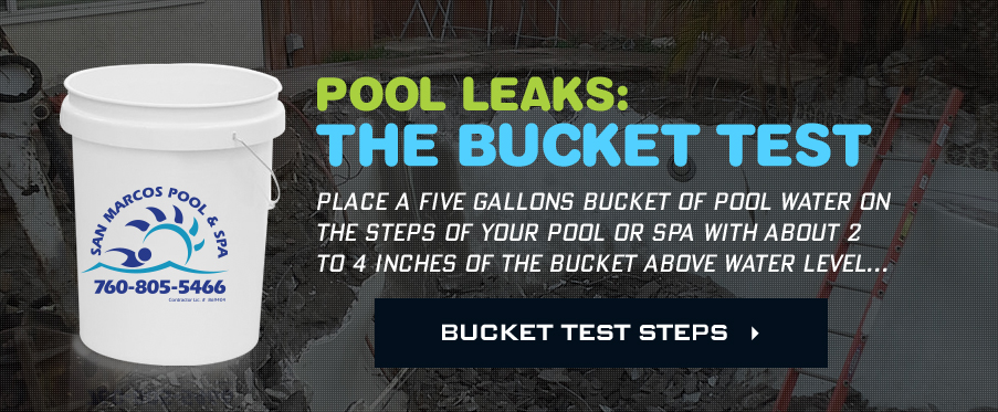 Pool Leaks: Bucket Test