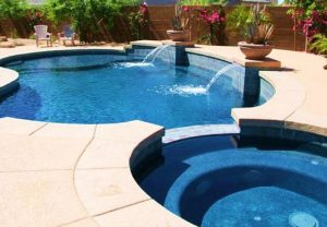 Relaxing pool and spa